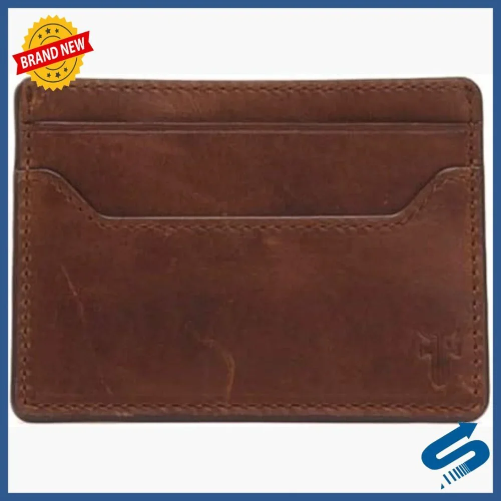 Leather Money Clip Card Case with 2 Slots, Slim Design